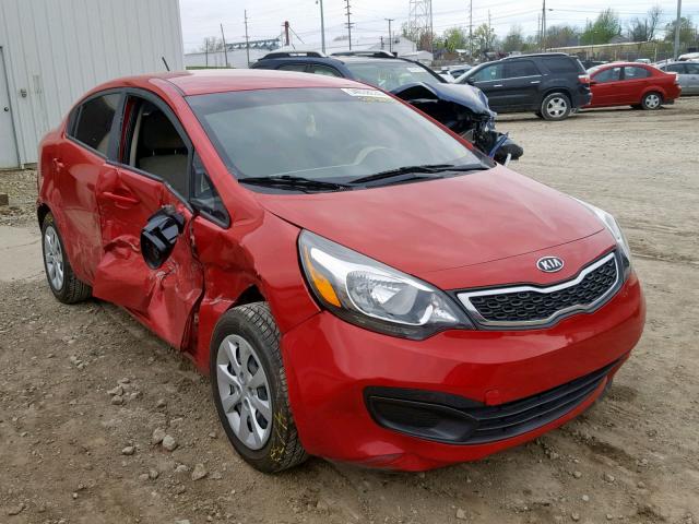 KNADN4A31C6058958 - 2012 KIA RIO EX RED photo 1