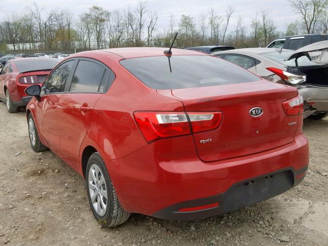 KNADN4A31C6058958 - 2012 KIA RIO EX RED photo 3