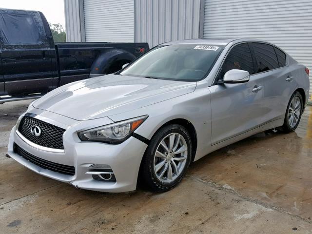 JN1BV7AP7FM334495 - 2015 INFINITI Q50 BASE SILVER photo 2