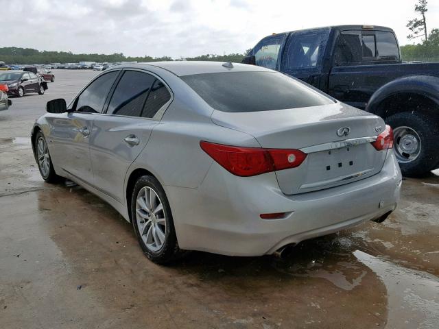 JN1BV7AP7FM334495 - 2015 INFINITI Q50 BASE SILVER photo 3