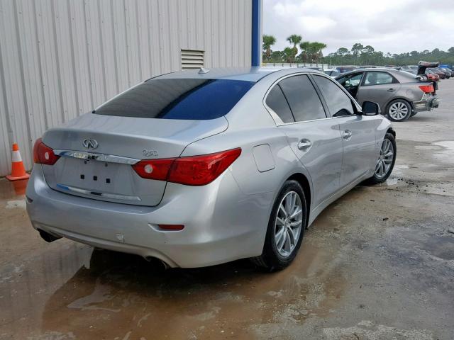 JN1BV7AP7FM334495 - 2015 INFINITI Q50 BASE SILVER photo 4