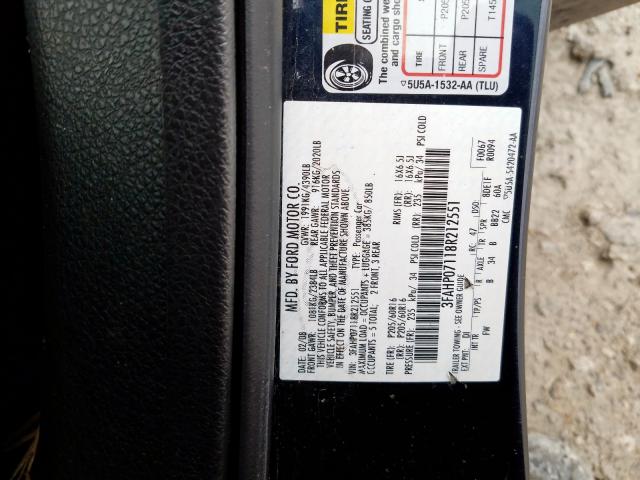 3FAHP07118R212551 - 2008 FORD FUSION SE  photo 10