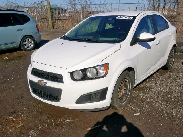 1G1JA5EH1E4170163 - 2014 CHEVROLET SONIC LS WHITE photo 2