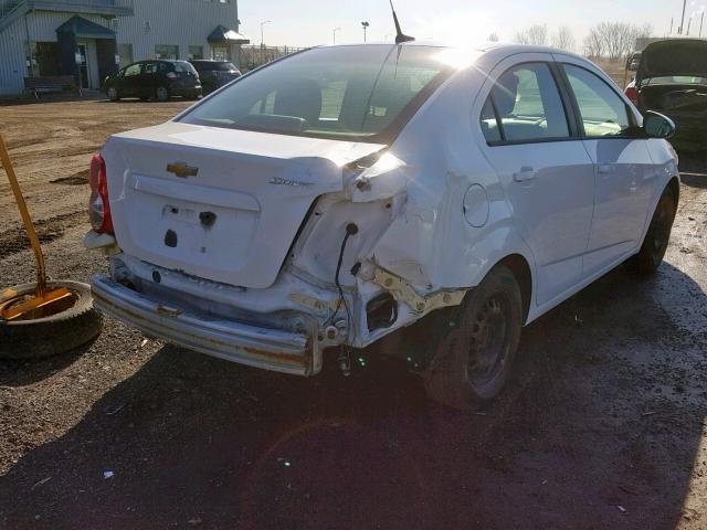 1G1JA5EH1E4170163 - 2014 CHEVROLET SONIC LS WHITE photo 4