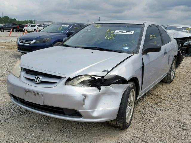 1HGEM22243L069203 - 2003 HONDA CIVIC DX SILVER photo 2