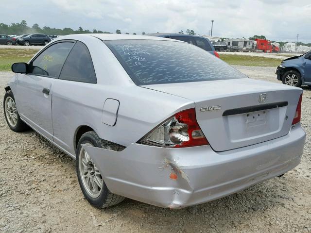 1HGEM22243L069203 - 2003 HONDA CIVIC DX SILVER photo 3