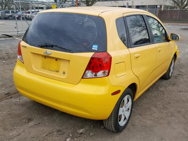 KL1TD66688B145620 - 2008 CHEVROLET AVEO BASE Сары фото 4