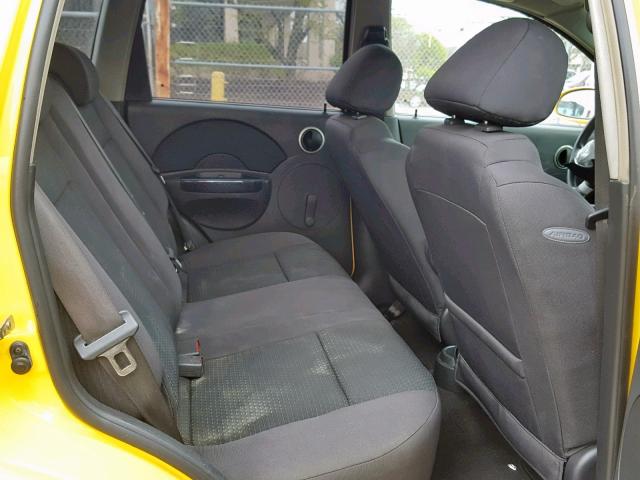KL1TD66688B145620 - 2008 CHEVROLET AVEO BASE Сары фото 6