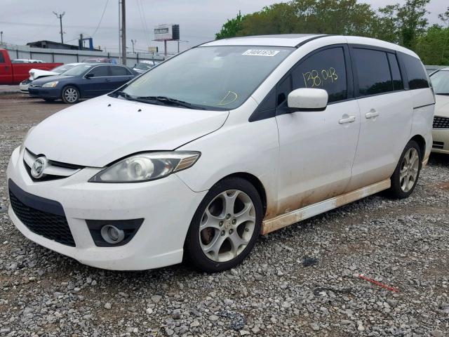 JM1CR2W3XA0380675 - 2010 MAZDA 5 WHITE photo 2