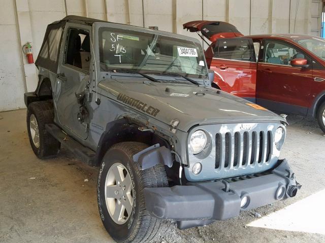 1C4AJWAG9EL145012 - 2014 JEEP WRANGLER S GRAY photo 1