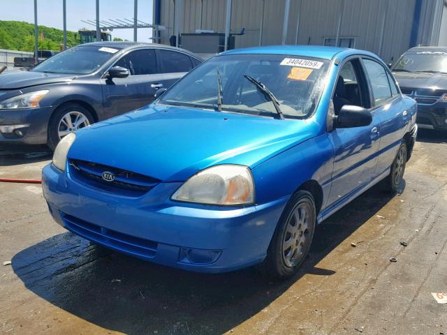 KNADC125056363293 - 2005 KIA RIO BLUE photo 2