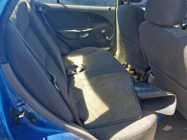 KNADC125056363293 - 2005 KIA RIO BLUE photo 6