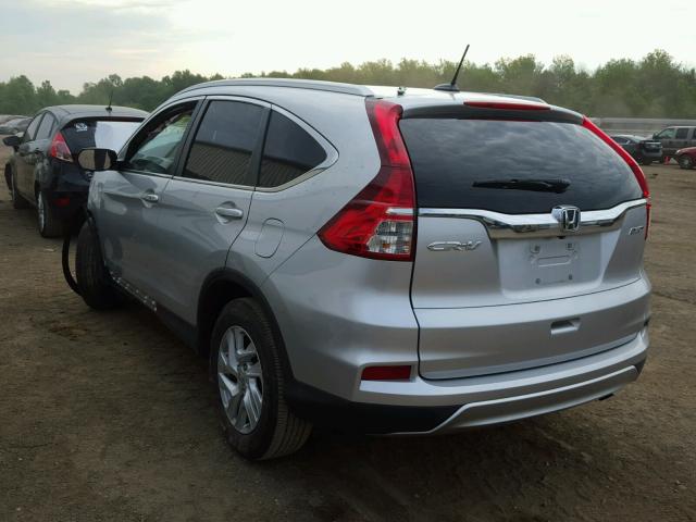 2HKRM4H74FH659988 - 2015 HONDA CR-V EXL SILVER photo 3