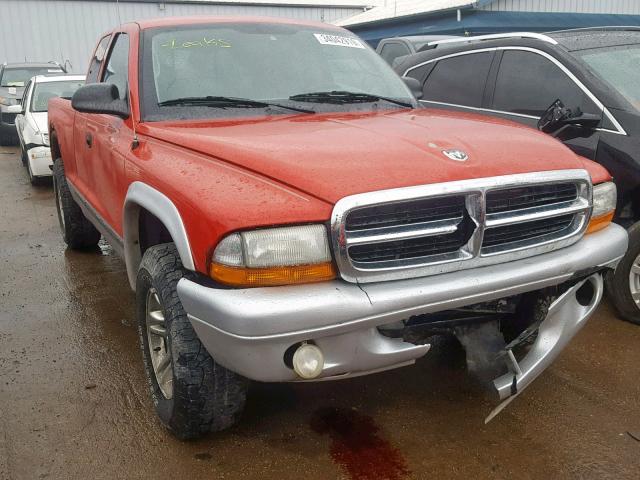 1D7HG42N74S749781 - 2004 DODGE DAKOTA SLT RED photo 1