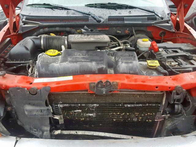 1D7HG42N74S749781 - 2004 DODGE DAKOTA SLT RED photo 7