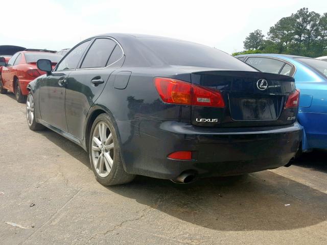 JTHBK262065011503 - 2006 LEXUS IS 250 BLACK photo 3