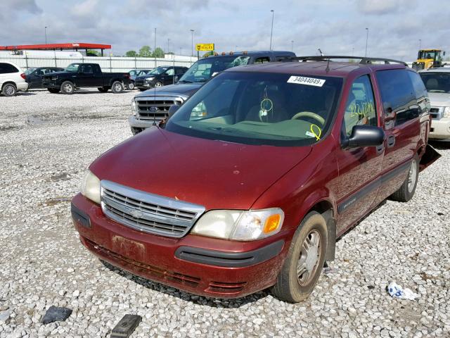 1GNDX03E12D200120 - 2002 CHEVROLET VENTURE RED photo 2