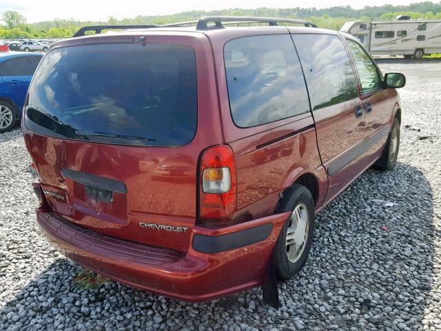 1GNDX03E12D200120 - 2002 CHEVROLET VENTURE RED photo 4