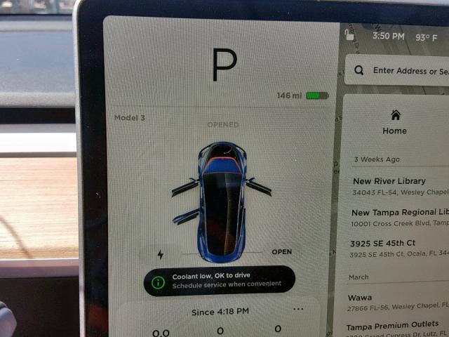 5YJ3E1EA6KF301138 - 2019 TESLA MODEL 3 BLUE photo 8