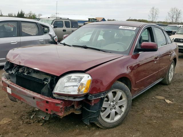 1MEFM40195G608126 - 2005 MERCURY MONTEGO LU BURGUNDY photo 2