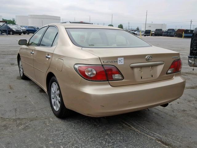 JTHBF30G035039277 - 2003 LEXUS ES 300 GOLD photo 3