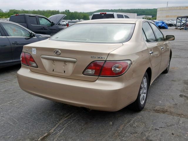 JTHBF30G035039277 - 2003 LEXUS ES 300 GOLD photo 4