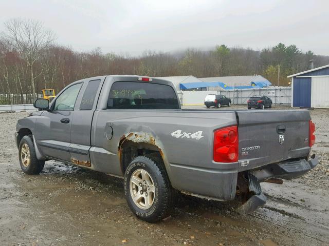 1D7HW42NX7S137503 - 2007 DODGE DAKOTA SLT GRAY photo 3