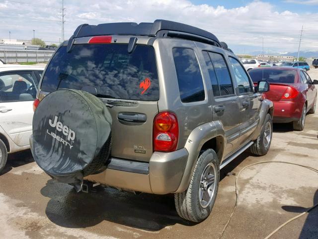 1J8GL38K04W230145 - 2004 JEEP LIBERTY RE TAN photo 4