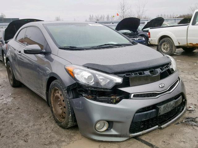 KNAFX6A88E5213783 - 2014 KIA FORTE EX GRAY photo 1