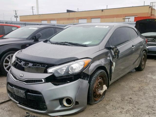 KNAFX6A88E5213783 - 2014 KIA FORTE EX GRAY photo 2