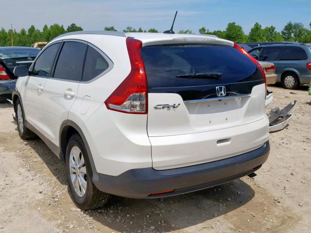 5J6RM3H74EL008942 - 2014 HONDA CR-V EXL WHITE photo 3