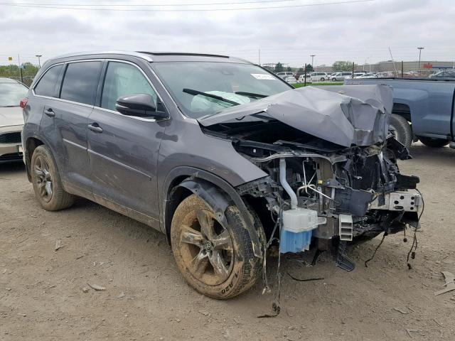 5TDDZRFH7HS424373 - 2017 TOYOTA HIGHLANDER GRAY photo 1