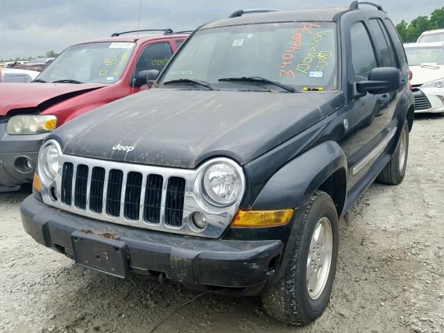 1J4GL58525W650238 - 2005 JEEP LIBERTY LI BLACK photo 2