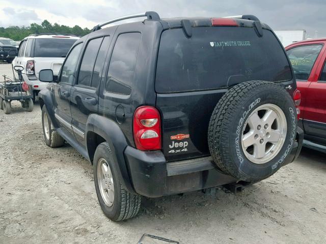 1J4GL58525W650238 - 2005 JEEP LIBERTY LI BLACK photo 3