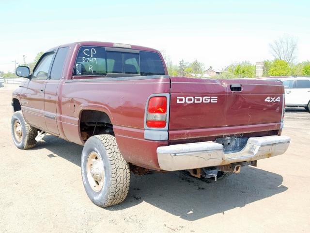 3B7KF23Z32M294779 - 2002 DODGE RAM 2500 MAROON photo 3