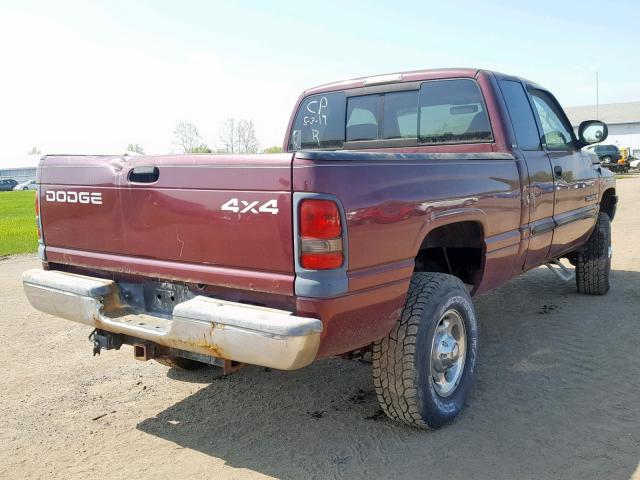 3B7KF23Z32M294779 - 2002 DODGE RAM 2500 MAROON photo 4