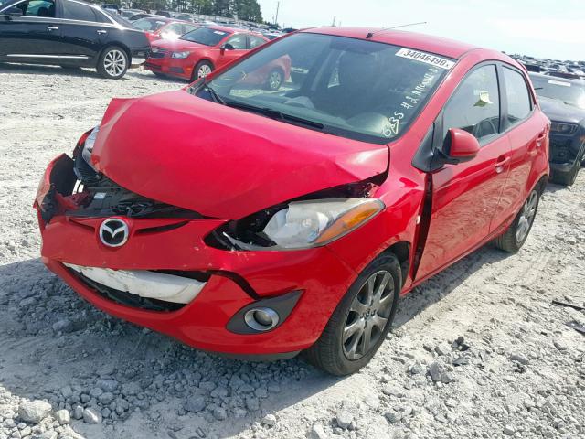 JM1DE1LY6D0160335 - 2013 MAZDA MAZDA2 RED photo 2