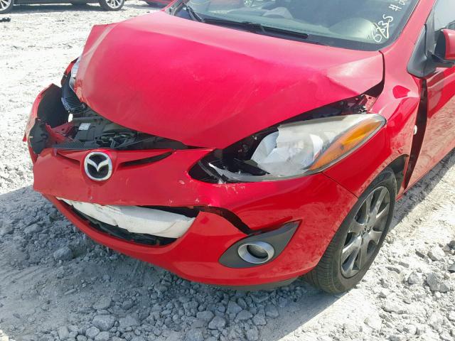 JM1DE1LY6D0160335 - 2013 MAZDA MAZDA2 RED photo 9