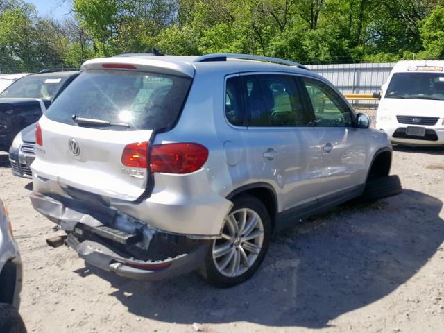 WVGBV7AX5CW545381 - 2012 VOLKSWAGEN TIGUAN S SILVER photo 4