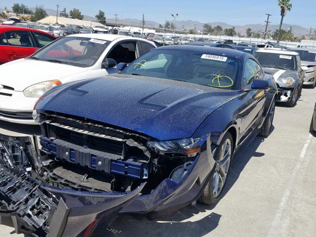 1FA6P8CF3K5130807 - 2019 FORD MUSTANG GT BLUE photo 2