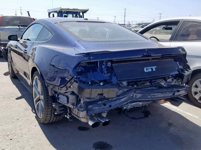 1FA6P8CF3K5130807 - 2019 FORD MUSTANG GT BLUE photo 3