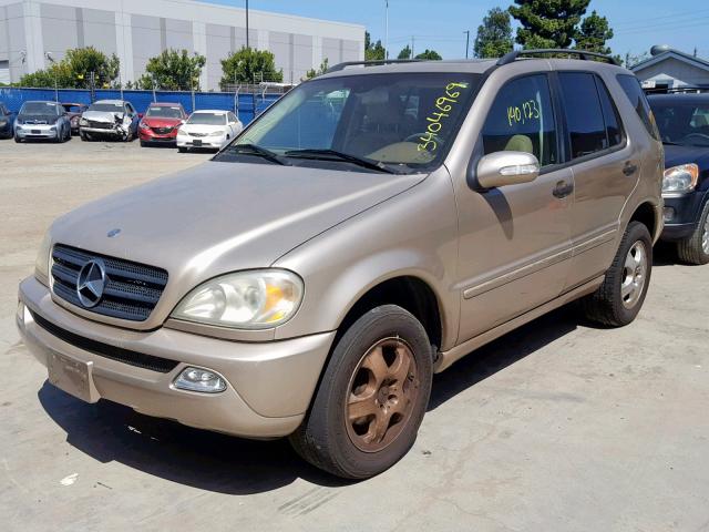 4JGAB57E33A445940 - 2003 MERCEDES-BENZ ML 350 GOLD photo 2