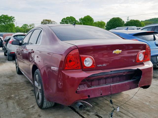 1G1ZJ57B89F187838 - 2009 CHEVROLET MALIBU 2LT BURGUNDY photo 3