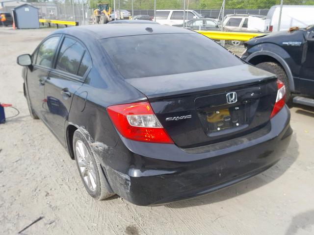 19XFB2F97CE004421 - 2012 HONDA CIVIC EXL 黑色 照片 3