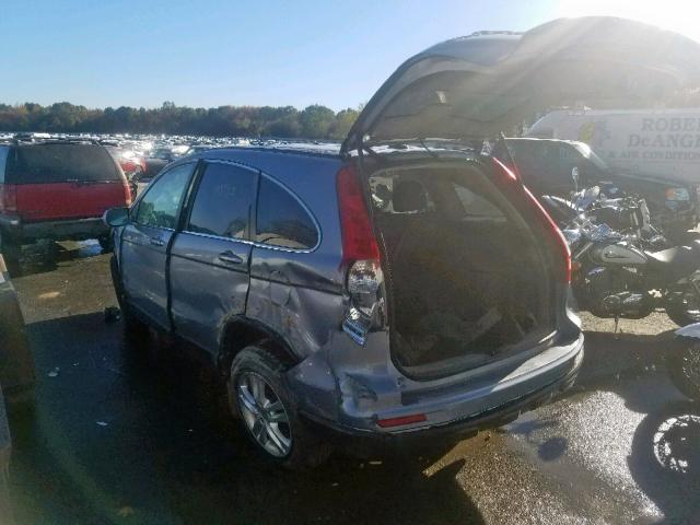 5J6RE4H76AL061283 - 2010 HONDA CR-V EXL BLUE photo 3