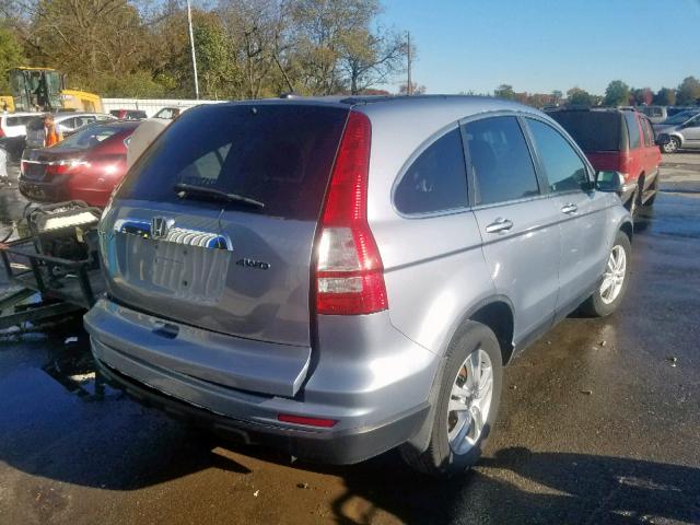 5J6RE4H76AL061283 - 2010 HONDA CR-V EXL BLUE photo 4