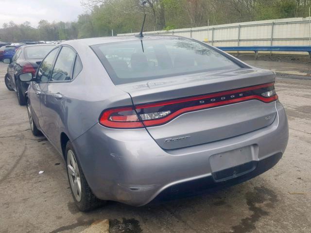 1C3CDFBB7FD165181 - 2015 DODGE DART SXT GRAY photo 3