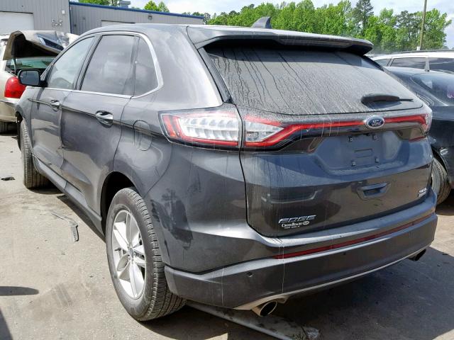 2FMPK3J95HBB25315 - 2017 FORD EDGE SEL CHARCOAL photo 3