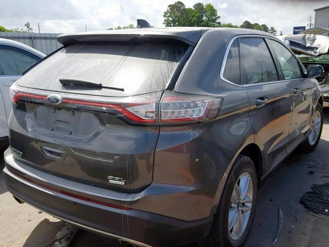 2FMPK3J95HBB25315 - 2017 FORD EDGE SEL CHARCOAL photo 4