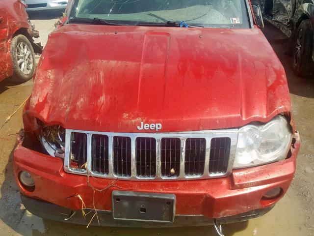 1J4HR582X6C185557 - 2006 JEEP GRAND CHER RED photo 7